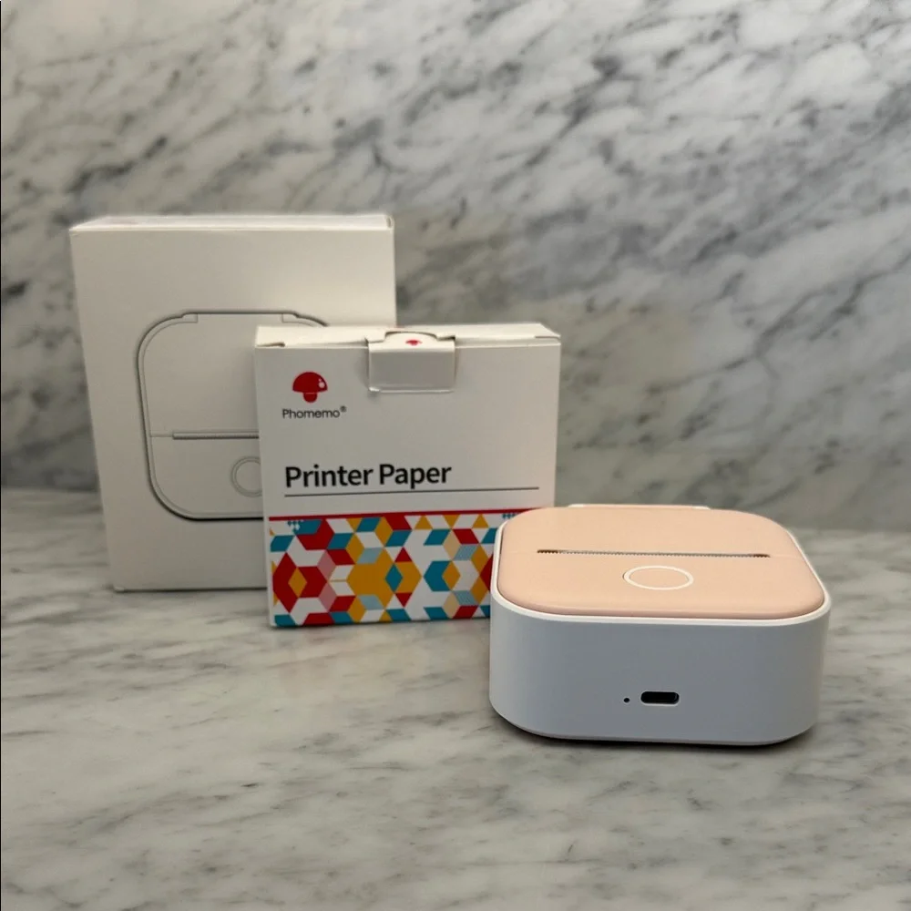 Phomemo Pink and White Portable Printer